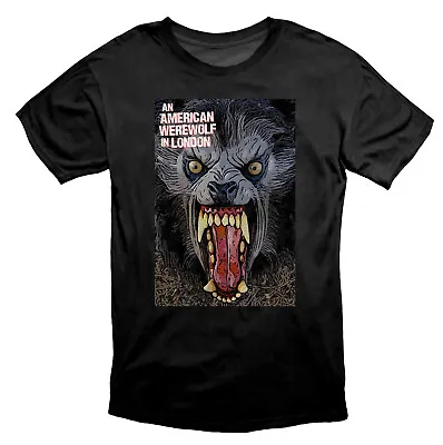 An American Werewolf In London Scary Horror T Shirt Black • £19.49