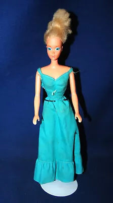 #2 Vintage Barbie Doll Green Dress Blonde 11.5 Mattel Blonde Repair Or Parts • $10