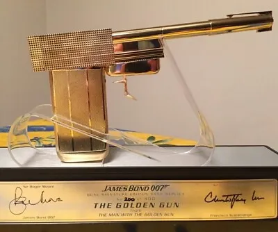 JAMES BOND 007 - MAN WITH GOLDEN GUN - FACTORY ENTERTAINMENT ( Dual Signature ) • £9000