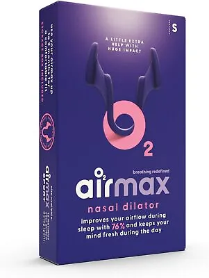 Airmax Nasal Dilator Anti Snore Device 76% More Air Breathe Freely Through Nose • £14.35