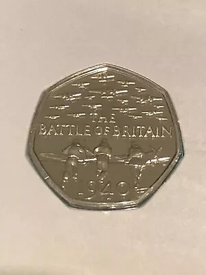 2015 50p Fifty Pence Coin 75th Anniversary Battle Of Britain 4th Port. UK BUNC • £18