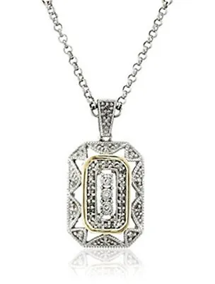 Fashion Popular Jewelry White Zircon Silver Yellow Pendant Necklace New • $0.73