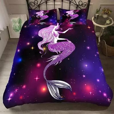 3D Mermaid Dream Bedding Set Mandala Duvet Cover Comforter Cover PillowCase • $16.06