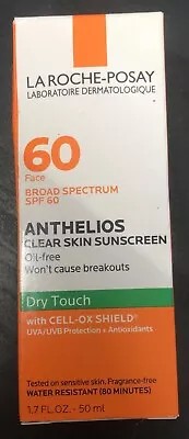 2 Pk La Roche-Posay Anthelios Clear Skin SPF 60 Sunscreen 1.7 Oz Exp.04/25(a7) • $35