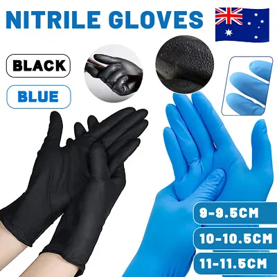 1000THICK Disposable Nitrile Gloves Rubber Blend Powder Free Industrial Mechanic • $16.99