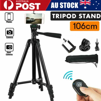 $13.55 • Buy Professional Camera Tripod Stand Mount Remote + Phone Holder For IPhone Samsung
