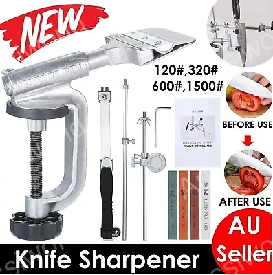 Professional Chef Knife Sharpener Kitchen Sharpening System Fix Angle 4 Stones • $79.99