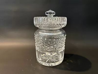 Waterford Crystal Honey Jelly Jam Jar With Lid 4 3/4  Tall 2 3/4  Diameter • $49.99