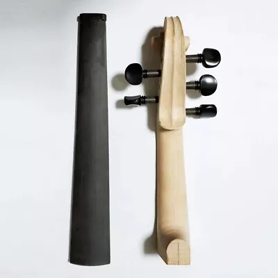 5 String  White Maple Wood 4/4 Violin Neck And Ebony Fingerboard Nut Pegs • $15.99