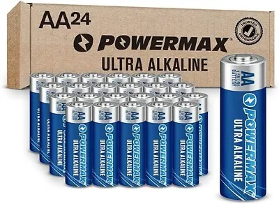 AA Alkaline Batteries 24 Pack Powermax Battery 10 Year Shelf Life Long Lasting.. • $14