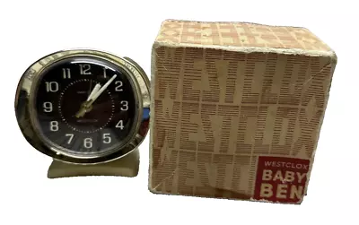 VTG Westclox Baby Ben 324 Wind-Up Alarm Clock WORKS EXC Original Box • $39.90