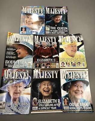 Majesty The Quality Royal Magazine Queen Elizabeth Covers Lot Of 8 • $11.25