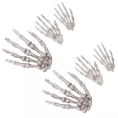 3 Pairs Skeleton Hand Prop Halloween Skeleton Hand Halloween Skeleton Hands • £6.06