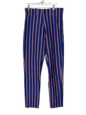 WORTH Baseball Pants Adult Mendium Blue Orange Stripe Softball Vintage 80s • $24.99