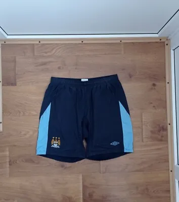 Men Umbro Fc Manchester City 2012/2013 Home Shorts Football Soccer Size M Medium • $15.99