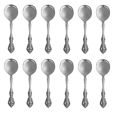 Oneida Michelangelo 18/10 Stainless Steel Round Bowl Soup Spoon (Set Of Twelve) • $179.99