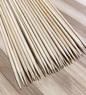 £3.79 • Buy Thick Wooden Bamboo Skewers Roasting Sticks 14” Heavy Duty Safe X 50