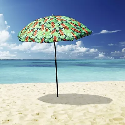 $59.95 • Buy Outdoor Beach Umbrella Tropical 1.8m Sun Shade W/ Carry Bag Tilt Pool Outdoor