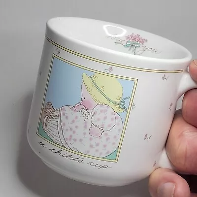 Vtg Michel & Co Child's Mug  A Childs Cup/Love You  Flowers Rabbit 3  Japan  • $9.95