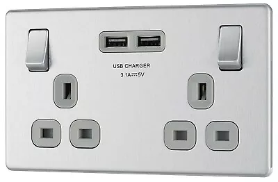 £119.99 • Buy BG Nexus Switches & Sockets Metal Black Nickel, Brushed Steel, White -Full Range