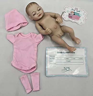 NPK - 12  Reborn Preemie Baby Girl Baby Doll Sleeping - NEW - Free S/H! • $76.89