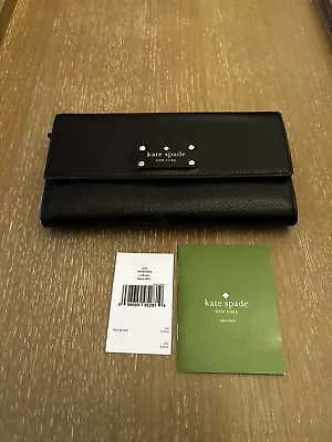 Kate Spade Wellesley Jean Black Leather Wallet • £25