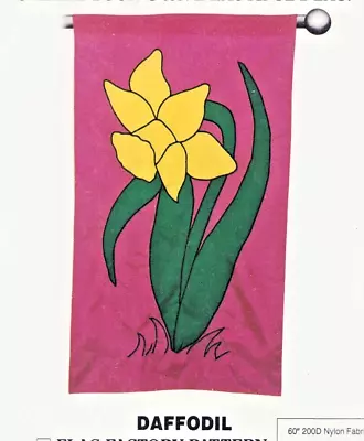 Daffodil Yellow Garden FLowers Spring Blooms RARE Flag Pattern Sealed Vintage • $7.95