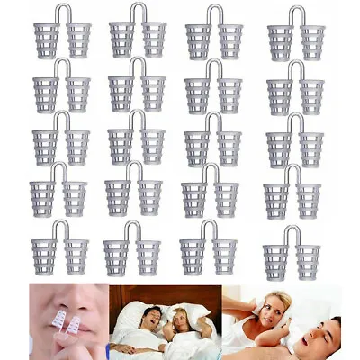 Silicone Anti Snore Nasal Dilators Apnea Aid Device Stop Snoring Nose Clip Sleep • £3.12