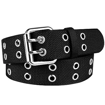 Men Double Prong Belt Holes Grommet Rivet Nylon Big And Tall Plus Size To 170cm • $10.99