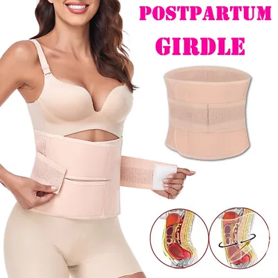 Postpartum Belly Band Wrap For Pregnancy C Section Recovery Support Belt Shaper • £12.79