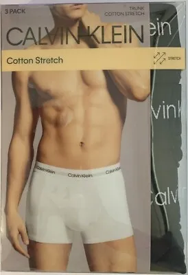 3 Pack Calvin Klein Men's Cotton Classics Boxer Trunks CK Underwear Black • $25.23