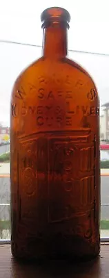 Amber Warner's Safe Kidney & Liver Cure Rochester NY Medicine Bottle Wavy Glass • $9.95