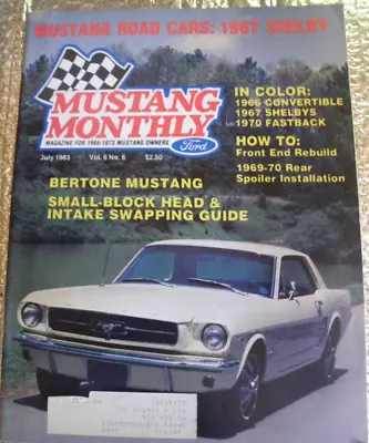 Mustang Monthly Magazine July 1983 How To Front End Rebuild / Bertone Mustang • $11.75