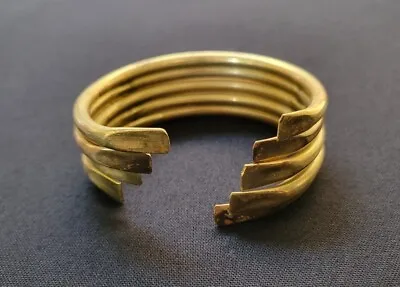 Vintage Mid-Century Modernist Brass Bracelet • $20