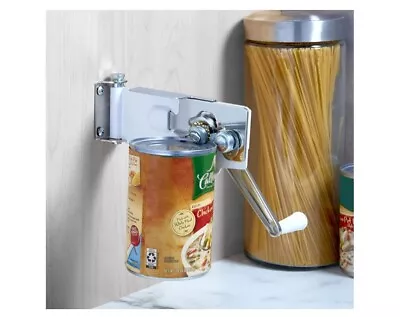 Heavy Duty Kitchen Manual Wall Mount Can Opener Magnetic Lifter Swing AwayWhite • $28.99