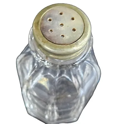 Antique Glass Sugar Shaker Mother Of Pearl Lid MOP Victorian  • $13.73