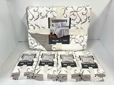 MSRP $620 Martha Stewart Collection King Quilt Blanket Bedspread + 4 Pillowcases • $320.18