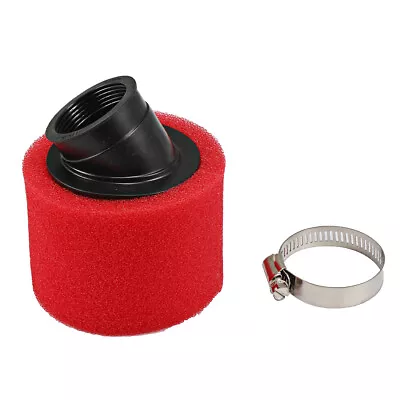 RED 37mm 38mm Bent Angled Foam Air Filter Pod For 125cc PIT Quad Dirt Bike Buggy • $6.99