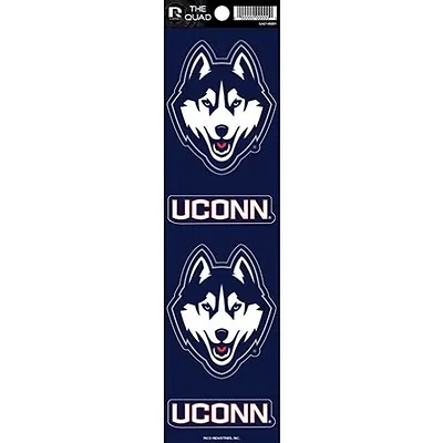 Uconn Huskies Ncaa College Spirit Car Auto Sticker Decal Quad Set Usa Made • $19.99
