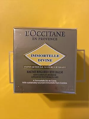 L'Occitane Immortelle Divine Eye Balm 0.5oz / Advanced Youth Face Care • $83.99