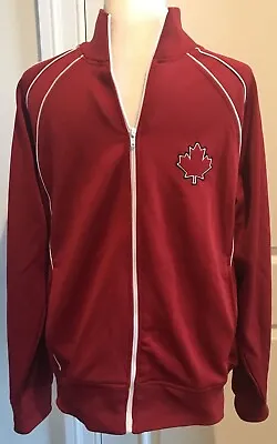 No Boundaries Medium Track Jacket Men's Long Sleeve Red Canada Flag Maple Leaf • $14.96