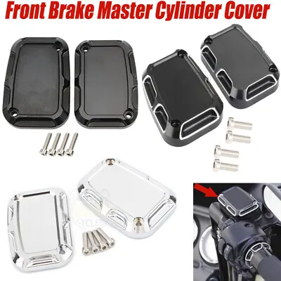 $15.98 • Buy 2PCS Front Brake Master Cylinder Cover CAP For Harley V-Rod Street Electra Glide