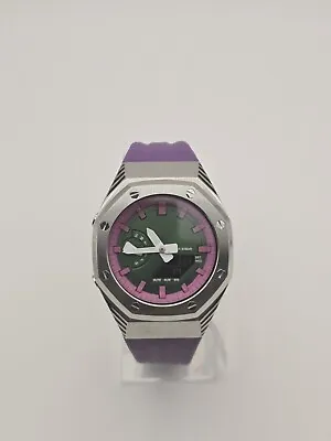 Custom Casio Casioak The Joker G-Shock GA2100 Mod Watch Limted Purple Strap  • $269