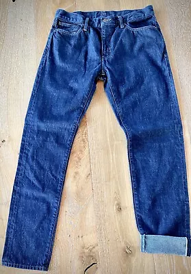 J. Crew Selvedge Men's Jeans 32x34 Slim Straight Leg Stretch Zip  Blue • $35