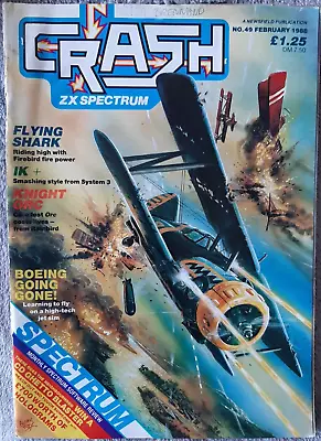 CRASH ZX Spectrum Magazine - Issue # 49 - February 1988 - VERY RARE • £5.99