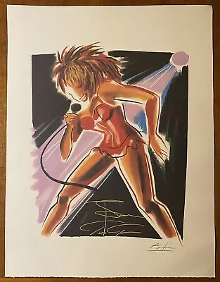 TINA TURNER Live In Europe 1988 US PROMO Only LITHOGRAPH Poster Ann Field ART • $50