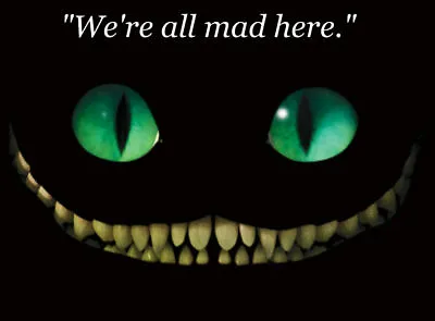 £3.99 • Buy WE ARE ALL MAD Alice In Wonderland Quotes Print Poster Wall Art Picture A4 +