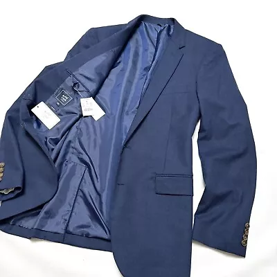 J Crew Factory 42L Thompson Flex Wool Blazer Jacket Sport Coat 42 Long Blue • $68.99