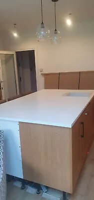 Ikea Ekbacken White Kitchen Island Worktop Countertop • £85