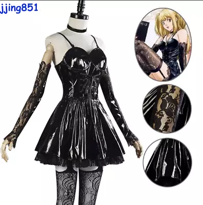 Death Note Misa Amane Cosplay Costume Halloween Party Skirt Dress Full Outfit • $38.81